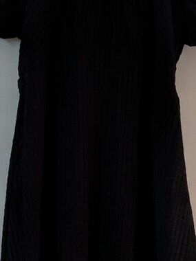 Black Puff-Sleeve Women's Dress (Size Small)